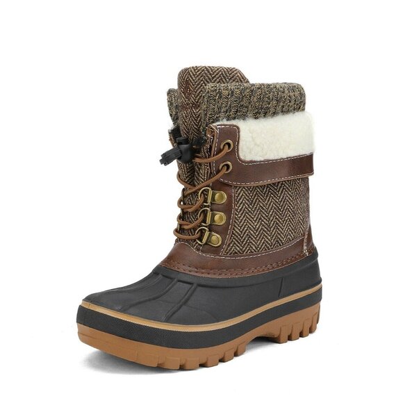 DREAM PAIRS Toddlers Kids Boys Girls Winter Snow Boot Waterproof Winter Ski Boot